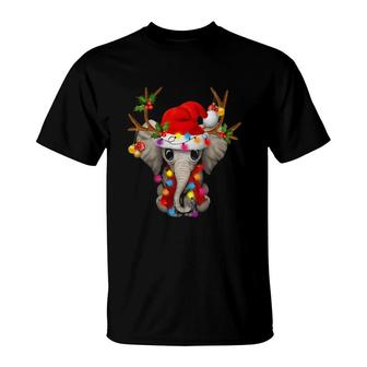 Elephant Reindeer Merry Christmas T-Shirt | Mazezy