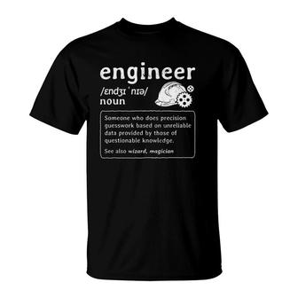 Engineer Definition Mechanical Engineering Engineer T-Shirt | Mazezy