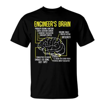 Engineer's Brain Funny Engineering Games Process Funny T-Shirt | Mazezy