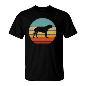 English Mastiff Retro Vintage 60S 70S Sunset Dog Lovers Men T-Shirt | Mazezy