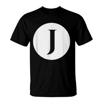 Enjoy Cool J Alphabet Cute Initial Monogram Letter J T-Shirt | Mazezy