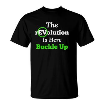Ev Drivers Electric Car Electric Vehicle All Electric T-Shirt | Mazezy