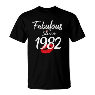 Fabulous Since 1982 Chapter 40 Anniversary Birthday Gift T-Shirt | Mazezy