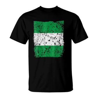 Faded Nigerian Flag, Distressed Flag Of Nigeria T-Shirt | Mazezy