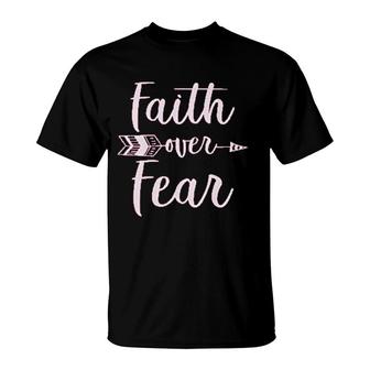 Faith Over Fear Christian Fashionfootball T-Shirt | Mazezy
