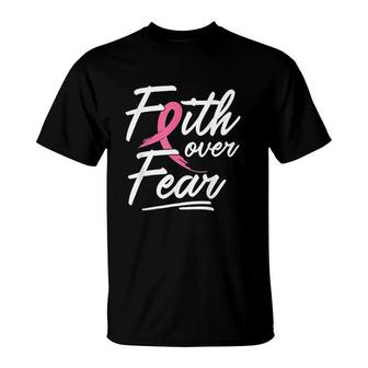 Faith Over Fear Survivor Gift T-Shirt | Mazezy