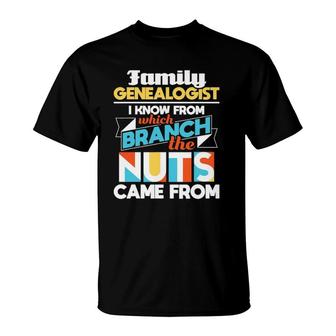 Family Genealogist - Genealogy Ancestry Family Historian T-Shirt | Mazezy