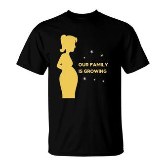 Family Is Growing Mom Baby Pregnant Mom Or Sister T-Shirt | Mazezy