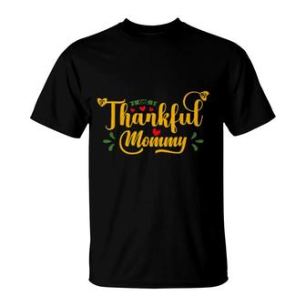 Family Squad One Thankful Mommy, Thanksgiving Autumn Family T-Shirt | Mazezy