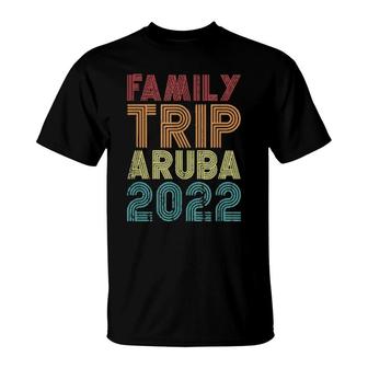 Family Trip Aruba 2022 Vacation Matching Vintage Retro Cool T-Shirt | Mazezy