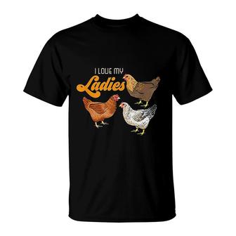 Farmer I Love My Ladies Chicken I Love Farming T-shirt - Thegiftio UK
