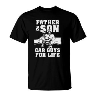 Father And Son Car Guys For Life Cute Car Mechanic T-Shirt | Mazezy