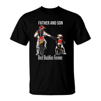 Father & Son Motocross Dirt Bike Motorcycle Gift T-Shirt | Mazezy