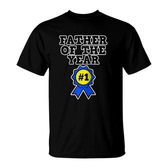 Father's Day Gift For Dad Father Of The Year Raglan Baseball Tee T-Shirt | Mazezy