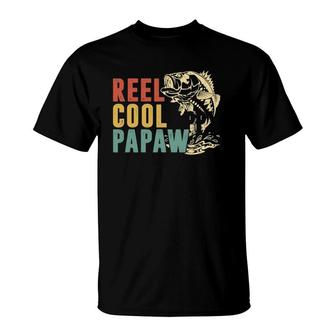 Father's Day S Vintage Fishing Reel Cool Papaw T-Shirt | Mazezy