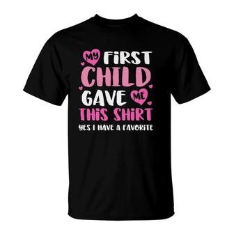 Favorite Child Funny Mothers Day Gift From First Born T-Shirt | Mazezy AU