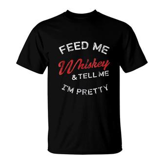 Feed Me Whiskey Retro Tennesse Gift T-Shirt | Mazezy