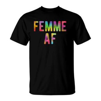 Femme Af Rainbow Lgbtq Lesbian Gay Pride T-Shirt | Mazezy