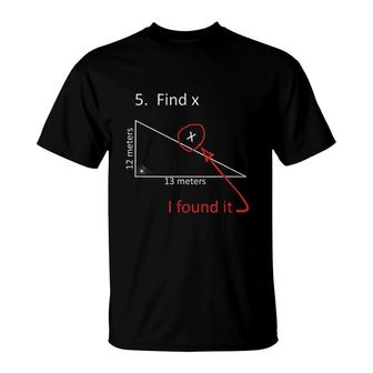 Find X Funny Math Humor With Spider Web T-Shirt | Mazezy