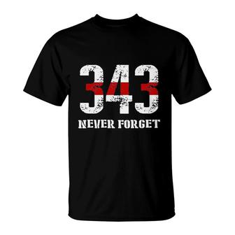 Firefighter 911 Memorial 343 Never Forget Classic Fireman T-shirt - Thegiftio UK