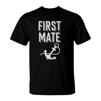 First Mate Anchor Matching Boat Cruise Trip Women Kids Gift T-Shirt | Mazezy