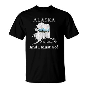 Fish Alaska Is Calling And I Must Go Souvenirs T-Shirt | Mazezy