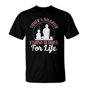 Fishing Buddies Dad Father Daughter T-Shirt | Mazezy