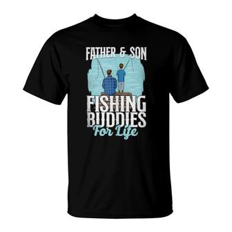 Fishing Buddies Dad Father Son T-Shirt | Mazezy