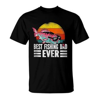 Fishing Dad Father Retro Vintage T-Shirt | Mazezy