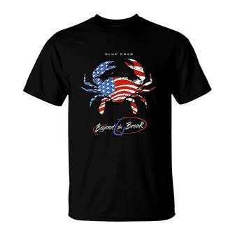 Fishing Patriotic Blue Claw Crab T-Shirt | Mazezy DE
