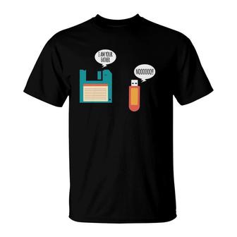 Floppy Disk & Usb Flash Drive I Am Your Father T-Shirt | Mazezy