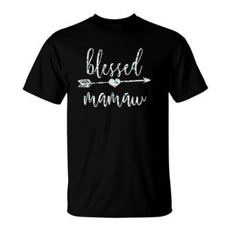 Flowers Cute Tropical Blessed Mamaw T-Shirt | Mazezy