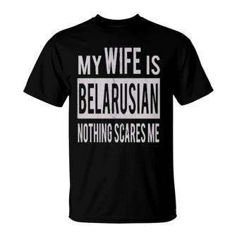 For Best Husband From Belarusian Wife T-Shirt | Mazezy