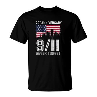 Never Forget Day Memorial 20Th Anniversary 911 Patriotic V2 T-shirt - Thegiftio UK