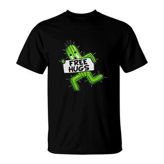 Free Hugs Funny Cactus T-Shirt | Mazezy