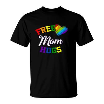 Free Mom Hugs Lgbt Gay Pride Heart T-Shirt | Mazezy