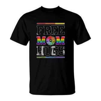 Free Mom Hugs Rainbow Gay Pride Gifts T-Shirt | Mazezy
