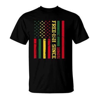 Freeish Since 1865 Juneteenth Black History Flag African T-Shirt | Mazezy