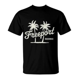 Freeport Bahamas Vintage 70S Palm Trees Graphic T-Shirt | Mazezy
