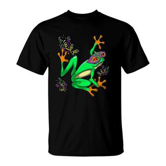 Frog Mardi Gras Gifts For Kids & Adults T-Shirt | Mazezy