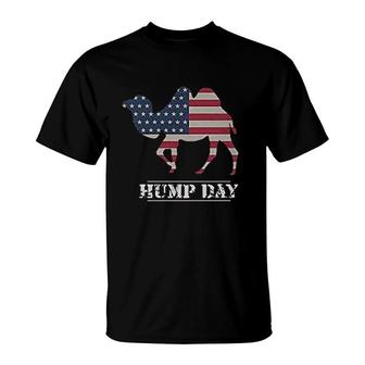 Funny American Flag Hump Day Camel T-Shirt | Mazezy