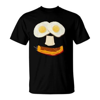 Funny Bacon And Eggs Breakfast Smiles For Low Carb Diet T-Shirt | Mazezy