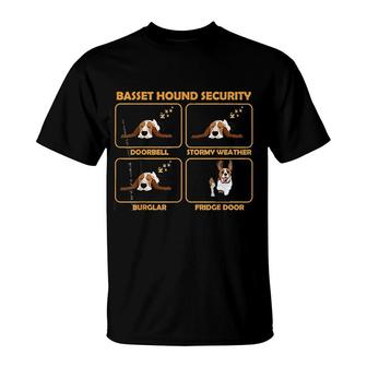 Funny Basset Hound Basset Hound Security T-Shirt | Mazezy