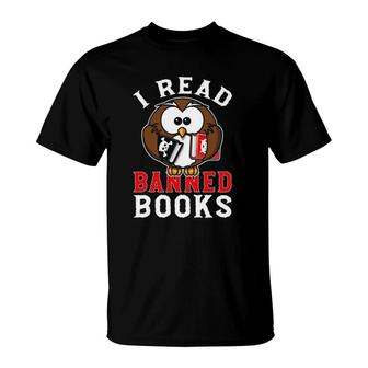 Funny Book Lover Quote I Read Banned Books Cool Book Lover T-Shirt | Mazezy