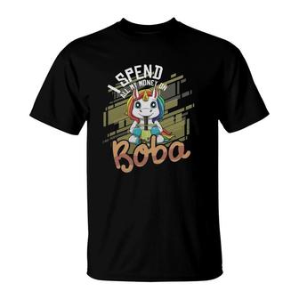 Funny Bubble Tea Unicorn Boba Tea T-Shirt | Mazezy