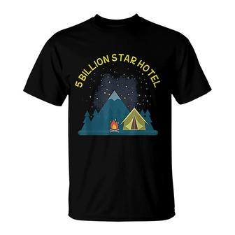 Funny Camping 5 Billion Star Hotel T-Shirt | Mazezy