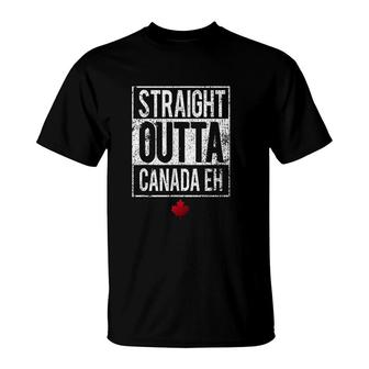 Funny Canada Straight Outta Canada T-Shirt | Mazezy
