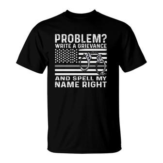 Funny Correction Officer Problem Write A Grievance Men T-Shirt | Mazezy