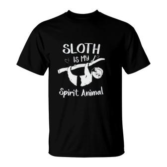 Funny Cute Sloth Is My Spirit Animal T-Shirt | Mazezy