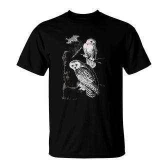 Funny Cute Snowy Owls Bird Animal Owl Face Owl Mom T-Shirt | Mazezy